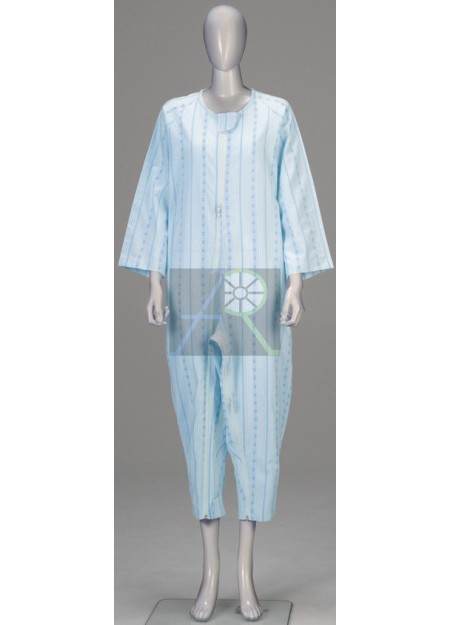 Softy Pajama style patient uniform(Double zipper, Thin version)
